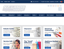 Tablet Screenshot of nflandisappliances.com